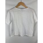 Alfani  White Fringe Textured Tshirt Size PM Photo 3