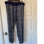 Tart  sz M Womens Blue Soft Striped Stretchy Drawstring Jogger Pjs Cozy Comfy Photo 1