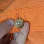 Talbots autumn orange light cotton longline utility cargo buttoned jacket size S Photo 10