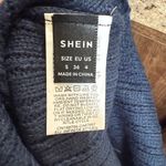 SheIn  Navy Blue and White Sweater Dress Photo 6