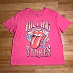 The Rolling Stones UK Tour 1971 Music Pink Casual Graphic T-Shirt,Womens|Sz:XXL Photo 2
