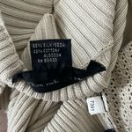 August Silk  Cream Ribbed Tie Front Silk Blend Grannycore Cardigan Size Large Photo 4