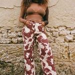 Urban Outfitters BDG  High and Wide Cow Print Jeans Photo 0