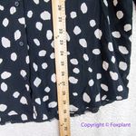 Collusion black and white dot long sleeve shirt women top, size 6 Photo 3
