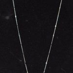 Source Unknown NWOT Beveled Dichroic Glass Inset Silver Tone Glittering 14" Link Chain Necklace Photo 0