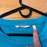 Soft Surroundings  Tunic Textured Long Sleeve Shirt Pullover Top Blue Small Photo 2