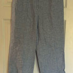 Talbots  Light Blue Linen Cropped Pants Size 6 Photo 0