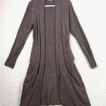 Barefoot Dreams Cardigan Sweater Womens Medium Brown CozyChic Lite Long Duster Photo 0
