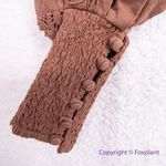 Free People NEW Free People Intimately Brown Regina Boho Long Sleeve Bodysuit, S Photo 5