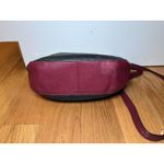 Kate Spade Crossbody Bag Womens Medium Colorblock Black Burgundy White Leather Photo 4