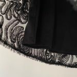 Studio M black white polka dot floral appliqué sheer overlay skirt Photo 6