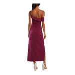 Lulus  Showing Off A Little Magenta Asymmetrical Tulip Midi Dress XS Formal NWT Photo 1