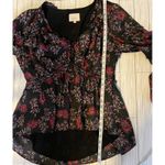 Cinq a Sept Simmons Blouse Size Large Black Photo 6
