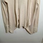 Columbia Waffle Knit Open Front Hooded Cardigan Cream Beige XS Photo 2