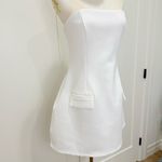 Heiress Beverly Hills Strapless A Line Pocket Mini Dress White XL Bridal Chic Photo 8