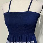 Cristinalove  small navy pullover maxi with adjustable straps and stretchy top Photo 1