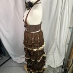 Spirit Halloween  Steampunk‎ Costume Skirt Vest Mask Adult M/L Brown Gothic Gears Photo 5