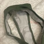 Olive Green Textured Bikini Set small like new Photo 4