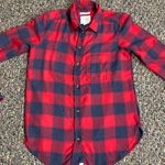 American Eagle  amazingly soft boyfriend fit Buffalo plaid button down flannel XS Photo 3