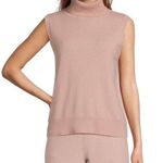 Antonio Melani Ivone Cashmere Sweater Turtleneck Sleeveless Vest Pink Large NWT Photo 0