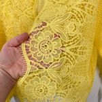 Alfred Dunner Alfred Dunner Bright Yellow Lace Open Cardigan Overlay Formal Topper Summer NWT Photo 5