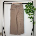 Madewell Straight Cargo Pants in Softdrape Tencel Light Umber size L Large NL207 Photo 1