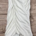L*Space Alana One Shoulder Ruched Side Mini Dress in Ribbed White Size Small Photo 4