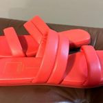 Dolce Vita Adore Slide Sandal Orange Red Leather Coral 8.5 Photo 1