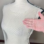 Lulus  Sunlight Sparkle White Fishnet Rhinestone Maxi Dress Swim Coverup XS/S NWT Photo 5