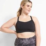 Livi Active Tie Dye Printed No Wire Sports Bra Sz 26/28 Black Blue Photo 1