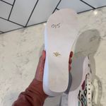 Guess  Hearts white Platform Flip Flop size 10 silver accent hearts Y2K baddie Photo 7