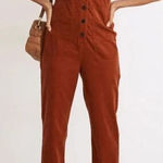 Madewell NEW ‎ Corduroy Puff-Sleeve Button-Front Jumpsuit, 00P Photo 0