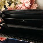Kate Spade Floral Canvas Zip Wallet Black Blue Flower Print Card Holder NWT Photo 5