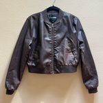 Brown leather bomber jacket Photo 0
