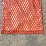 Talbots  Skirt Womens 8 petite Orange Pink Floral Crochet Lace‎ Straight Office Photo 1