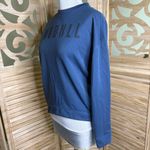 Nobull  Sweatshirt Size XS Blue Crew Neck Spell Out Photo 1