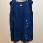 Disney Vintage The  Store Denim Strappy Maxi Dress Embroidered Winnie the Pooh L Photo 10