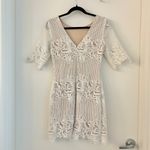 Lulus Sweet Messages White Embroidered Lace Half Sleeve Mini Dress Size S Photo 8