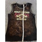 Harley Davidson  Las Vegas Black Tank Top Double Side Prints Women Small Photo 2