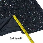 Vintage 100% Silk Rainbow Sequin Beaded Midi Dress Party New Year’s Evening L Black Size L Photo 10