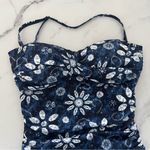 Bleu Rod Beattie Bleu Rod BeattieTake-a-Dip Shirred Bandeau one Piece Swimsuit Floral navy size 8 Photo 4