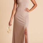 Birdy Grey  Benny Dress in Crepe Taupe Bow Back Gown Photo 0