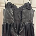 EXPRESS NWT  Faux Leather and Lace Pleated Dress Photo 3