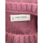 Lucky Brand  Textured Knit Sweater Small Dusty Rose Winter Cozy Boho Photo 6