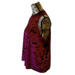 Arizona Jeans ARIZONA Burgundy Velour Mock Neck Sleeveless Blouse size XL Photo 3