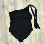 Kona Sol  One Shoulder Asymmetrical One Piece Black Swimsuit Bathing Suit Size XL Photo 0