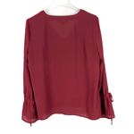 J.Crew Mercantile Bow-Sleeve Top Red Size 10 EUC L2544 Photo 8