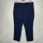Rag and Bone  Simone‎ Snap Pant in Navy Blue Stripe Size US 14 Photo 2