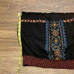 Eyeshadow Cropped Embroidered Top With Elastic Waist Black Orange Blue Medium Photo 8