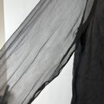 Chloé Chloe Size S 4 Blouse Black Semi Sheer Button Up Metallic Copper Sequin Collar Photo 3